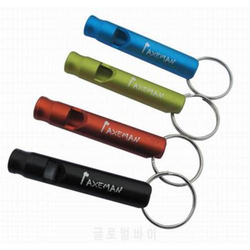 1 PC Aluminum Alloy Survival Whistle with Keychain Emergency Pipe For Outdoor Travel/Camping 4 Colours