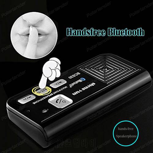 Handsfree Bluetooth car AUX sun visor Bluetooth Multipoint Speakerphone with USB car charger MP3 Music Player black