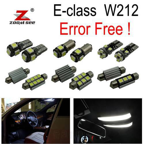 23x Error free LED lamp Interior Reading Lights Kit For Mercedes For Mercedes-Benz E class W212 Sedan Coupe Convertible (09-15)