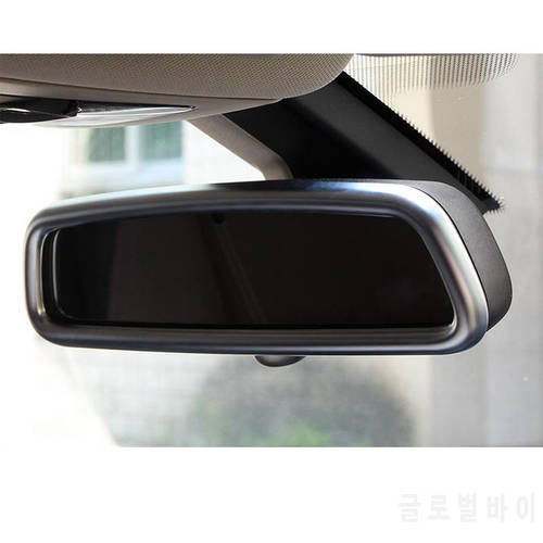 ABS Chrome Interior Rearview Mirror Frame Trim Sticker For Jaguar XE XJL XF/XFL F-PACE f pace 2015 2016 Car Accessories Styling