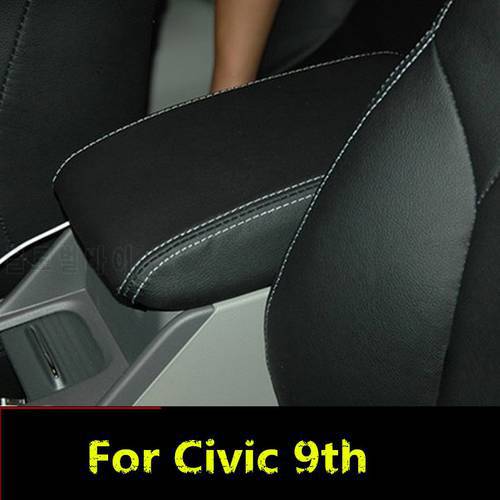 High Quality Front Center Armrest Microfibre Leather Cover For Honda Civic 9th 2012 2013 2014 2015 AB166
