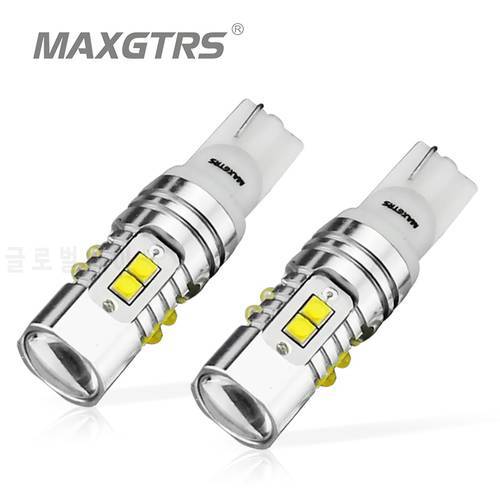 2x T10 194 W5W CREE Chip Led White/Yellow/Red 50W With Len Projector Aluminum Case Bulbs DRL Car Interior Reverse Source Light