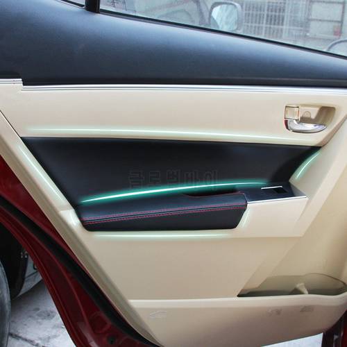 Microfibre Leather Center Armrest interior Door Panel + Armrests Cover For Toyota Corolla Levin 2014 15 16 17 2018 AB243