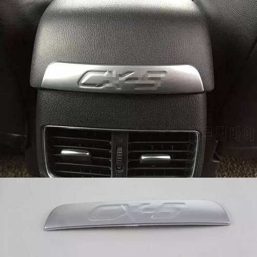 New Interior Chrome Armrest Box Rear Air Condition Vent Cover Trim Air Outlet Decorative for Mazda CX-5 CX5 2015 2016 Accessory