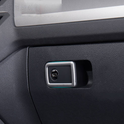 ABS Matte Interior Storage Box Glove Box Handle Cover Trim Car Stickers Styling For 2016 2017 VW Tiguan mk2 Accessories