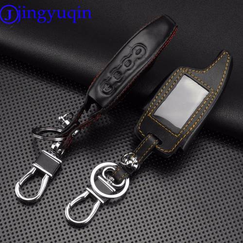 jingyuqin 4 Buttons Leather Car-Styling M5 M6 M100 Key Cover Case accessories For Scher-Khan Magicar 5/100 M6 LCD Remote