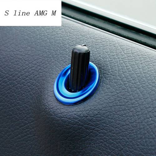 Car styling Door Lift Auto door pin decoration covers Stickers Bolt circle trim For Mercedes Benz A GLA CLA Class W176 X156 C117