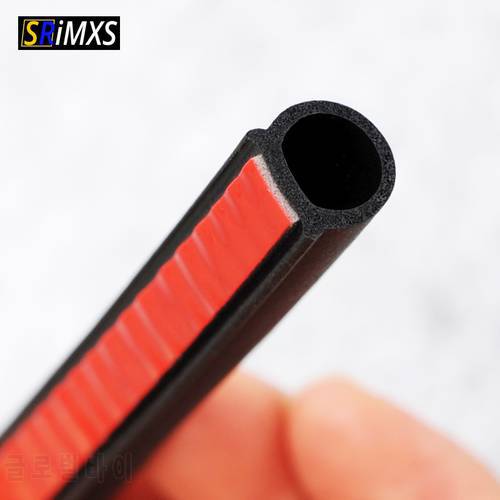 4 Meter Small D Shape Car Rubber Seal EPDM Rubber Stickers Auto Door Adhesive Sealing Strip Weather Strip