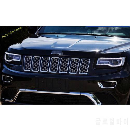 Lapetus Silver / Black Front 3D Mesh Racing Grilles Prevent Bug Dirt Grill Cover For Jeep Grand Cherokee 2014 2015