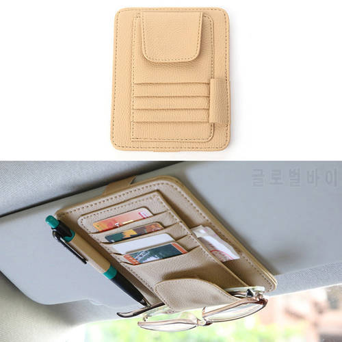 1x Car Visor Card Storage Bag Glasses Holder Clip For Chevrolet Cruze Orlando Lacetti Lova Sail EPICA Malibu Volt Camaro