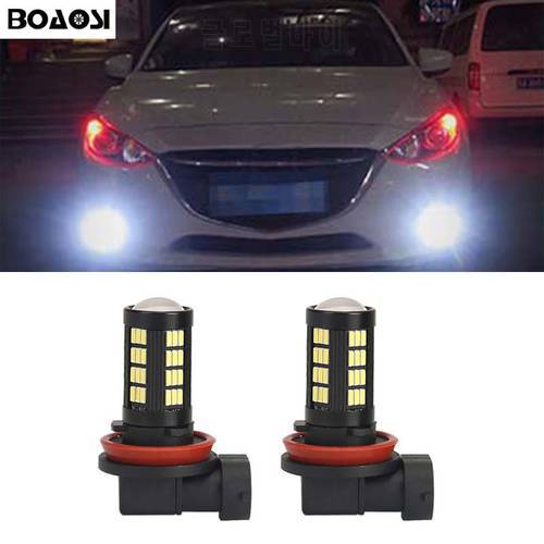 BOAOSI 2x H8 H11 Car Fog Lamp Driving Light Bulbs For mazda 3 5 6 xc-5 cx-7 axela atenza