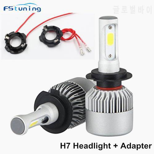 FSTUNING Led H7 Headlight Bulb H7 Led Kit Retainer Holder For Volkswagen Golf 5 Car Led Headlight H7 Adapter For VW MK2 Jetta