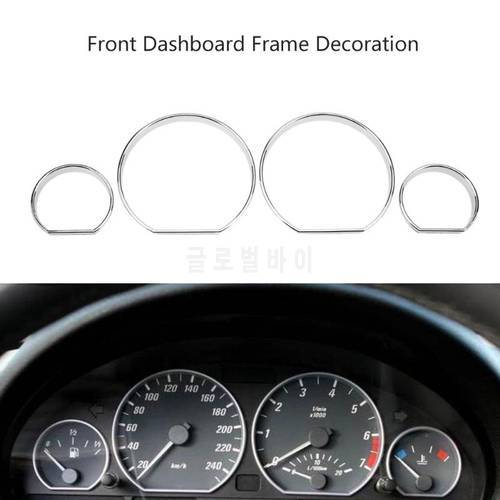 VODOOL 4pcs Front Dashboard Decoration Frame Auto Car Front Styling Cover Trim Circle Styling Accessories for BMW E46