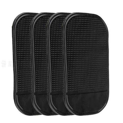 4Pcs Black Universal Car Gel Pad Non-slip Sticky Cushion Auto Dashboard Anti Slip Silica Mat for Mobile Phone GPS Holder