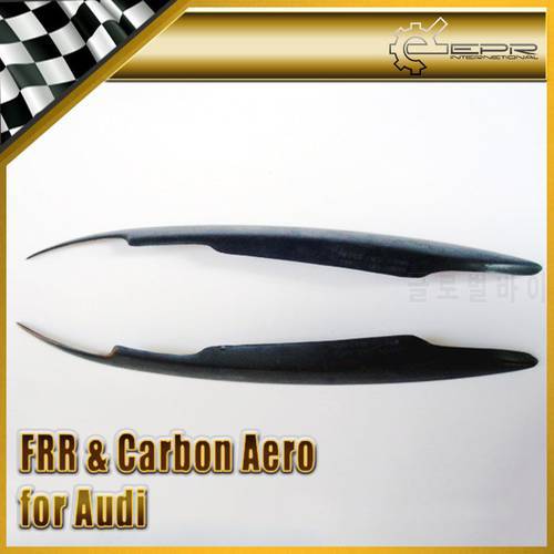 Car-styling Carbon Fiber Headlight Cover Eyelid Eyebrow Fit For Audi A4 B7 2006-2007