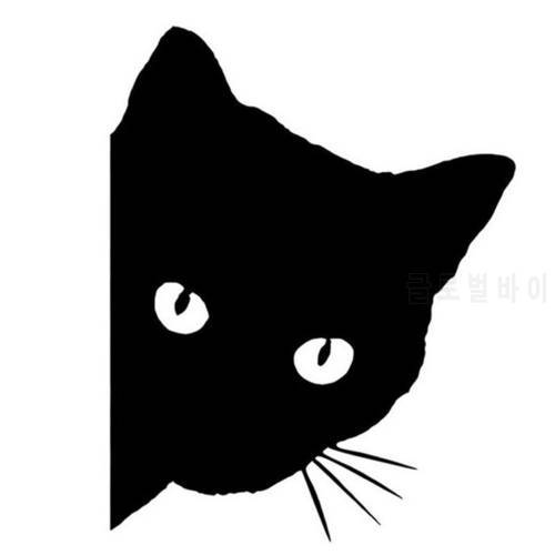 1 PC Cat Face Funny Car Stickers Car Window Body Truck Auto Bumper Laptop Wall Sticker Decal Car Styling Decoration Decals Hot
