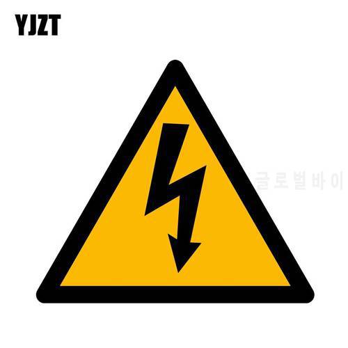 YJZT 14.5CM*12.6CM Warning Of Dangerous Warning PVC Car Sticker Window Decal 12-0403