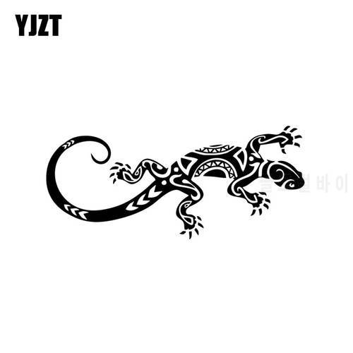 YJZT Funny Reptile Lizard Decor Car Stickers Vinyl Bumper Car Window Black/Silver