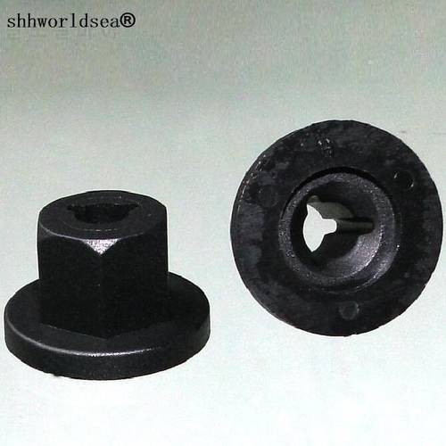 shhworldsea 100pcs auto clip and fasteners wheel cover M6 nut Wheel Cover Nut for GM,Ford&Opel 90413589,180942
