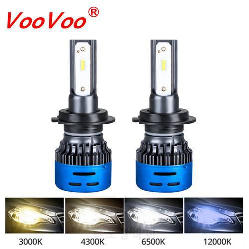 VooVoo H7 LED Car Headlight H4 LED Bulb H1 H9 H11 9005 9006 HB3 HB4 9600LM 24V Auto Headlamp 3000K 4300K 6500K 12000K Fog Light