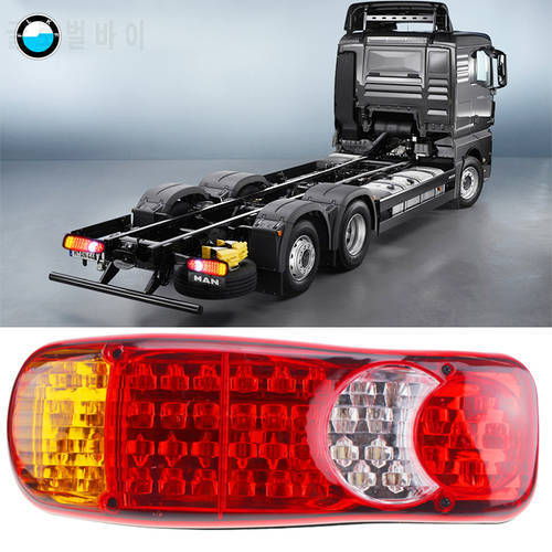 2 PCS Waterproof 46 LEDs Taillights Trailer Truck Stop Rear Tail Light Auto Car Signal Lamp Caution Lights Fog Light Bulbs