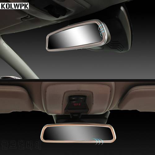 For Volvo XC60 V60 S40 S60 S80 Stainless steel Refit the rearview mirror decoration frame inside the special car accessory