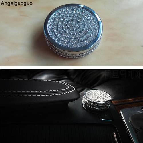 Angelguoguo Car Central control multimedia knob cover for Benz E W212 / C W204 / A B CLA GLA GLK SLK AMG class