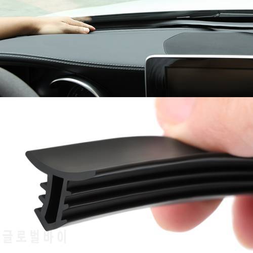 SUV MPV Dashboard Panel Gap Sealing Strips EDPM Rubber Windshield Seal Strip Noise Insulation Sealed Trim 1.6meters