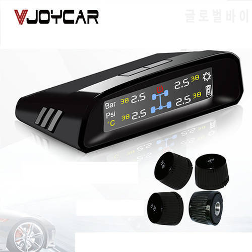 VJOYCAR TW400 Wireless tire pressure monitoring system monitor 4 external sensors For renault peugeot toyota and all car
