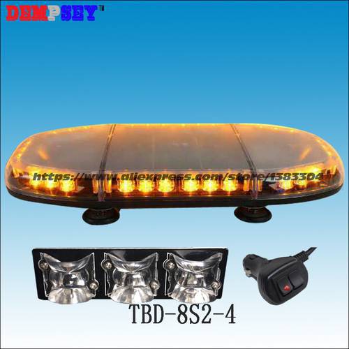 TBD-8S2-4 Super Bright LED mini lightbar,24V emergency construction vehicle light,Car Flashing warning light,cigar light switch