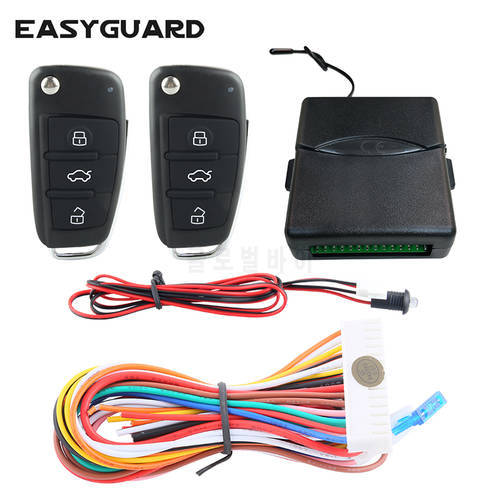 EASYGUARD universal keyless entry system with LED light remote lock unlock window closing output central door locking DC12V
