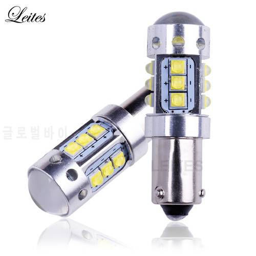 2PCS Canbus BAY9S BA9S BAX9S H6W H21W T4W XBD Error Free Chips LED Reverse Lights Parking 80W Lamp For Car White Super Bright