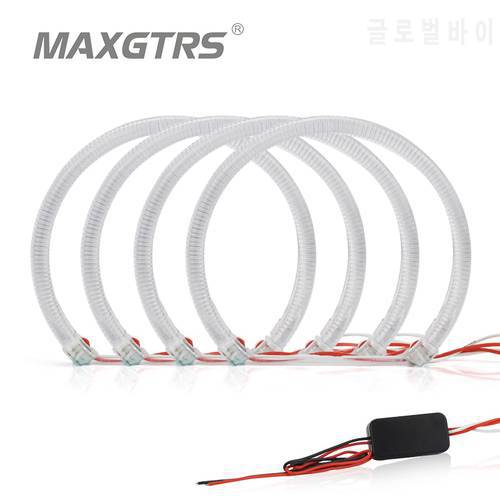 MAXGTRS Brightness 4x 131mm CREE Chip LED Angel Eyes Kit Canbus Error Free DRL for BMW E36 E38 E49 E46 3 5 7 Series Projector