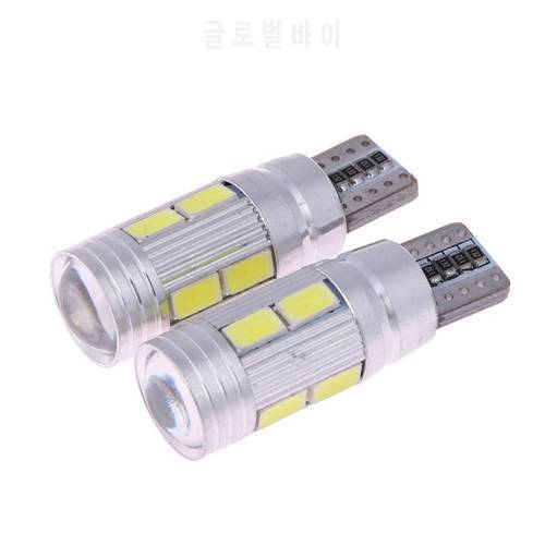2Pcs T10 Car Light Bulb 5630 10 SMD W5W Auto Led Lamp 12V Automobiles Parking Tail Trunk License Light-emitting Diode Lamp