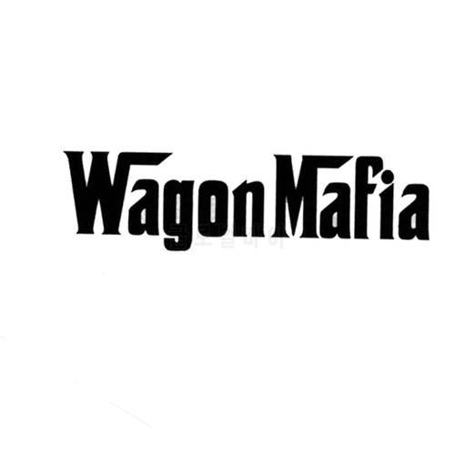 15.2*4.1CM WAGON MAFIA Car Styling Sticker Decal Cool Tough Man Style Car Stickers Accessories Black/Silver C9-0260