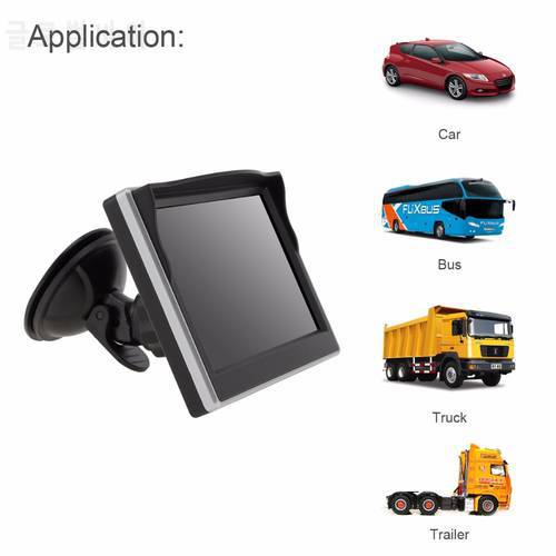 5 Inch TFT LCD 800x480 16:9 Display Screen Car Rearview Monitor with 2 Way Video Input for Rear View Backup Reverse Camera