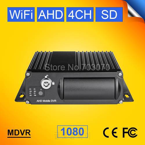 256G Wifi Vehicle AHD Mobile Dvr, 4CH Wifi Mdvr ,Software Free,Remote Monitor, PC/ Phone Monitor Security System 1080p Car Dvr