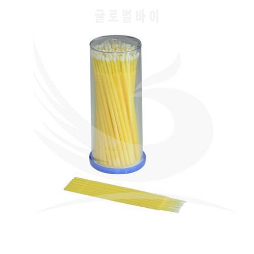 Paint Touch-up Mircobrush Yellow Car Body Disposable Micro brush Applicators 100 Pieces Car Accessories Detailing