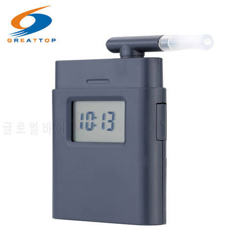 Factory Professional Mouthpiece Breath Alcohol Tester with Time Display Mini Pocket Breathalyzer Alkohol