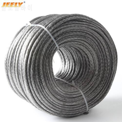 jeely 12 weaves 3mm 1/8&39&39 2000lb 50m Paraglider Winch Rope UHMWPE Braided