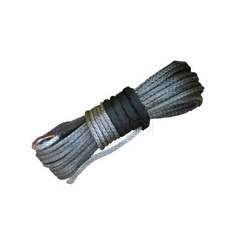 9MM*30M 7500kg UHMWPE 12 Strand Braid Synthetic Winch Rope With Thimble shipping