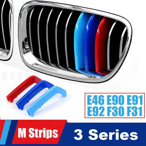 Nice Grill M Performance Strips For BMW 3 series E46 E90 E91 E92 E93 F30 F31 F34 Accessories Grille Stripes Motorsport Stickers