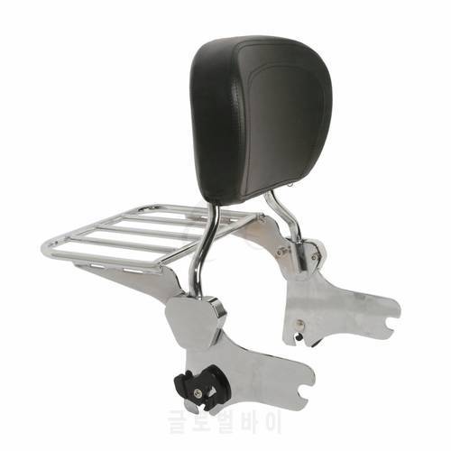 Motorcycle Detachable Sissy Bar Luggage Rack Docking For Harley Touring Road King Electra Glide Street Glide 1997-2008