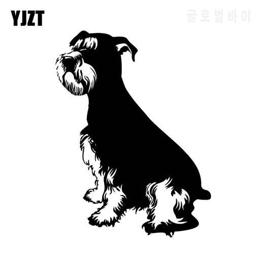 YJZT 10CM*13CM Schnauzer Dog Art Decor Vinyl Car Decal Stickers Black/Silver C10-00283