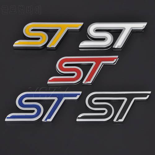 Fashion Metal Car Sticker Sport Emblem Badge Decal For Ford Focus ST Fiesta Ecosport 2009 - 2015 Mondeo Auto Styling Accessories