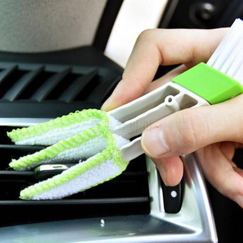 VODOOL Dual Head Car Air Conditioner Air Vent Outlet Cleaner Brush Dashboard Dusting Detailing Blinds Keyboard PC Cleaning Brush