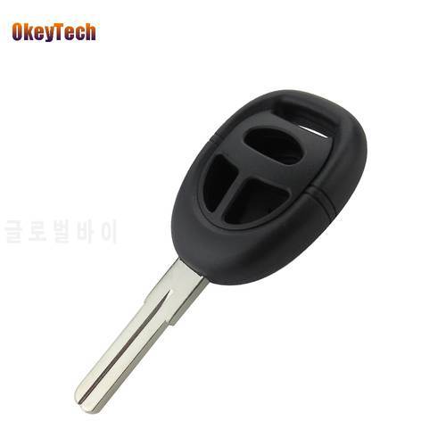 OkeyTech Key Shell For SAAB 3 Button Remote Key Blank Blade Replacement Auto Car Key Case Cover Fob For SAAB Key Shell No Logo