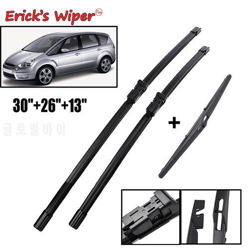 Erick&39s Wiper LHD Front & Rear Wiper Blades Set For Ford S-Max Smax2009 - 2015 Windshield Windscreen Window Brushes 30