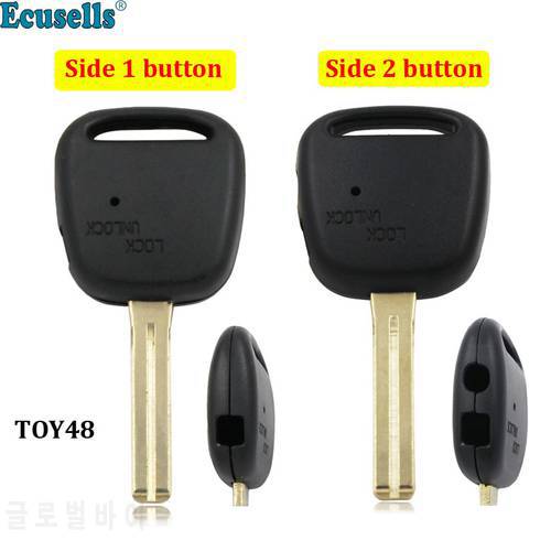 Side 1 button 2 button replacement Remote Key Shell For Toyota TOY48 uncut key