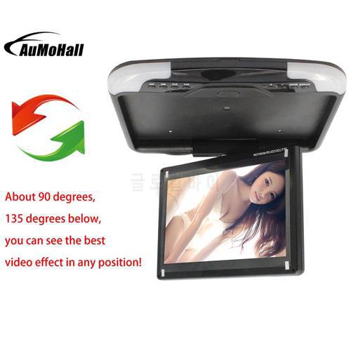 Car Monitor Auto TFT LED Digital Screen Roof Mounted 13 Inch Display Screen Automobile Flip Down Monitors